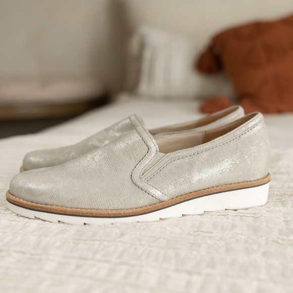 Gabor Silver Metallic Slip On Loafers MEN’S size 7 - Picture 6 of 12